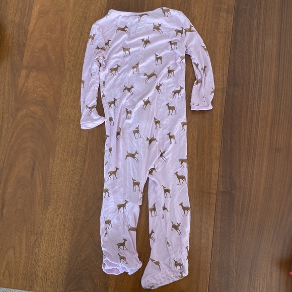 Silkberry Baby Autumn Deer Print Footie Pajamas - Picture 7 of 9